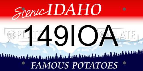 149IOA Idaho License Plate