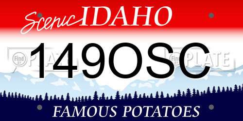 149OSC Idaho License Plate