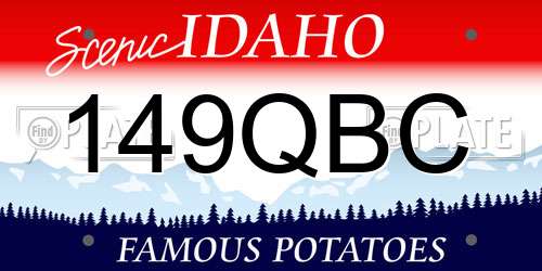 149QBC Idaho License Plate