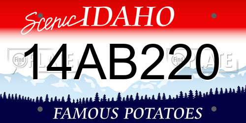 14AB220 Idaho License Plate