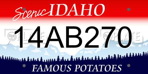 14AB270 Idaho License Plate