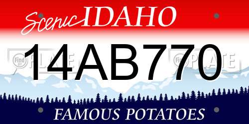 14AB770 Idaho License Plate
