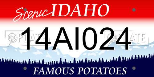 14AI024 Idaho License Plate