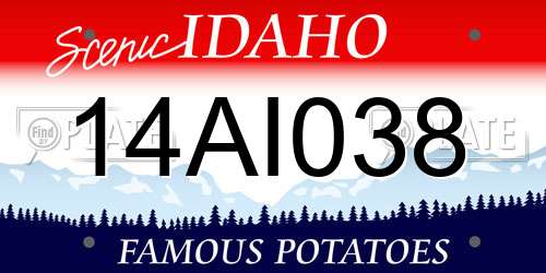 14AI038 Idaho License Plate