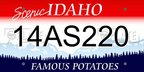 14AS220 Idaho License Plate