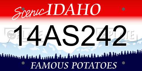 14AS242 Idaho License Plate