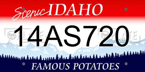 14AS720 Idaho License Plate