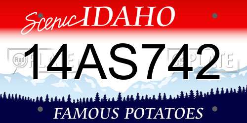 14AS742 Idaho License Plate