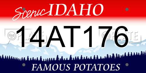 14AT176 Idaho License Plate