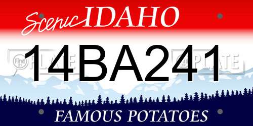 14BA241 Idaho License Plate