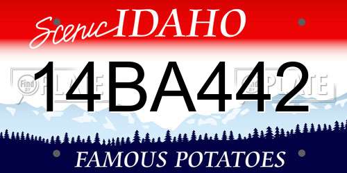 14BA442 Idaho License Plate