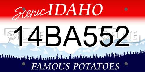 14BA552 Idaho License Plate