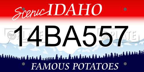 14BA557 Idaho License Plate