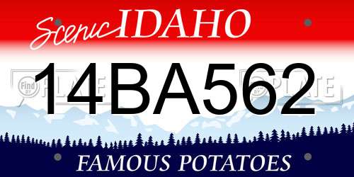 14BA562 Idaho License Plate