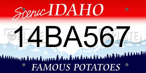 14BA567 Idaho License Plate