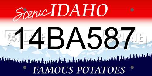 14BA587 Idaho License Plate