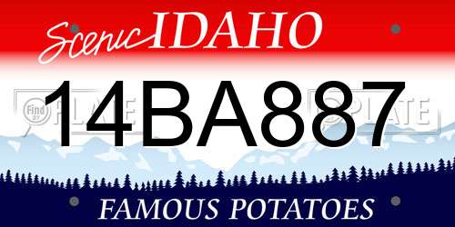 14BA887 Idaho License Plate
