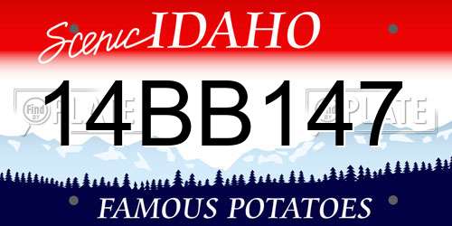 14BB147 Idaho License Plate