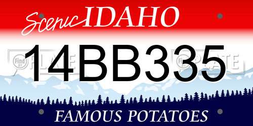 14BB335 Idaho License Plate