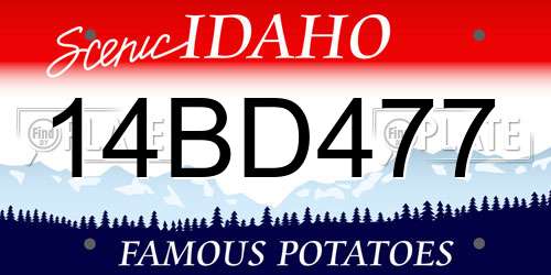 14BD477 Idaho License Plate