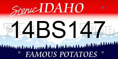14BS147 Idaho License Plate