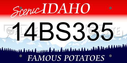 14BS335 Idaho License Plate