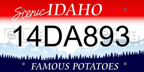 14DA893 Idaho License Plate