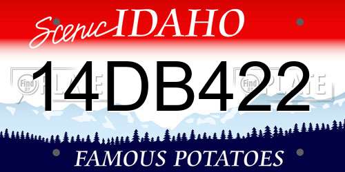 14DB422 Idaho License Plate
