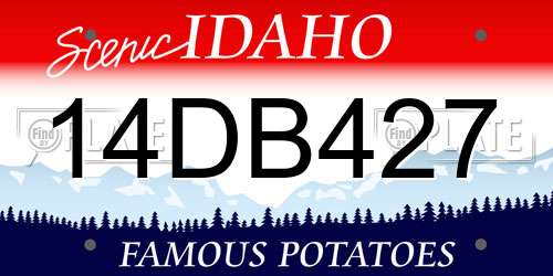 14DB427 Idaho License Plate