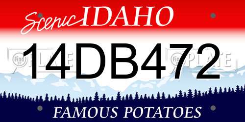 14DB472 Idaho License Plate