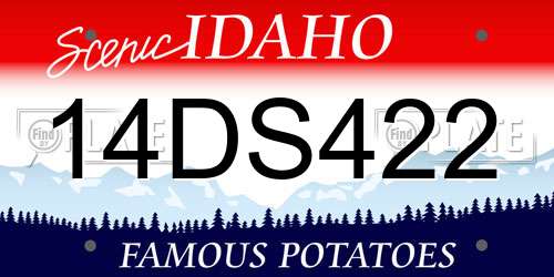 14DS422 Idaho License Plate