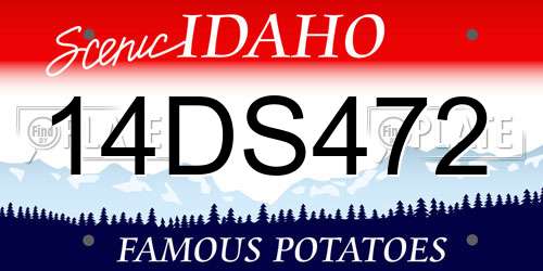 14DS472 Idaho License Plate