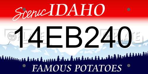 14EB240 Idaho License Plate