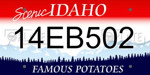 14EB502 Idaho License Plate