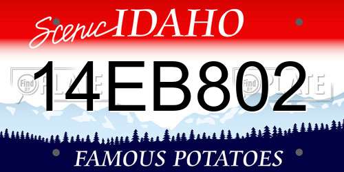 14EB802 Idaho License Plate
