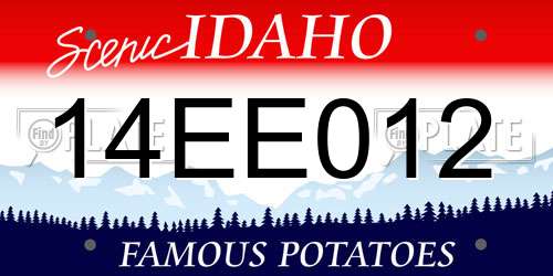 14EE012 Idaho License Plate