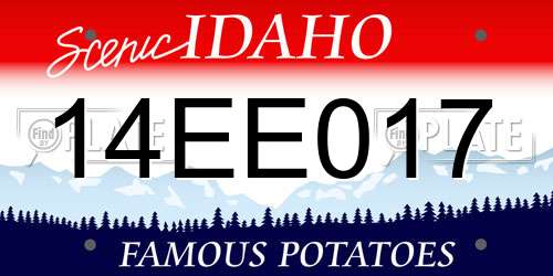 14EE017 Idaho License Plate