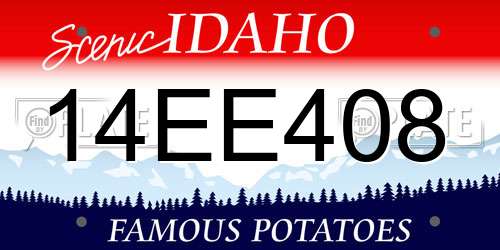 14EE408 Idaho License Plate