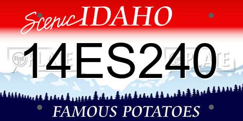 14ES240 Idaho License Plate