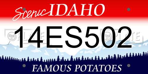 14ES502 Idaho License Plate