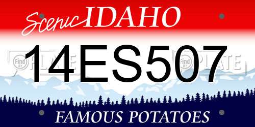 14ES507 Idaho License Plate