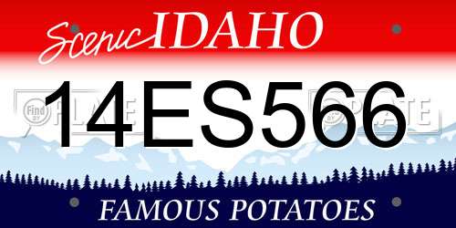 14ES566 Idaho License Plate