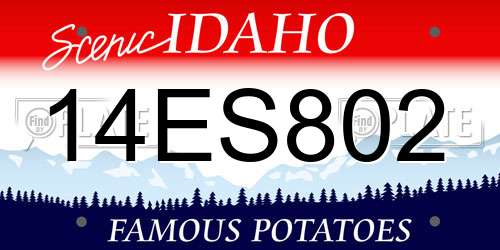 14ES802 Idaho License Plate