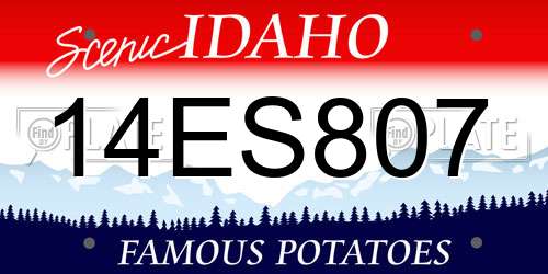 14ES807 Idaho License Plate