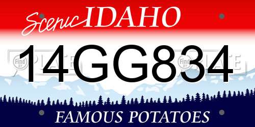 14GG834 Idaho License Plate