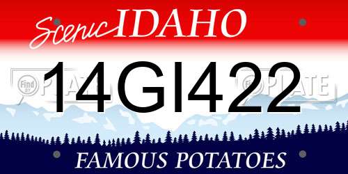 14GI422 Idaho License Plate