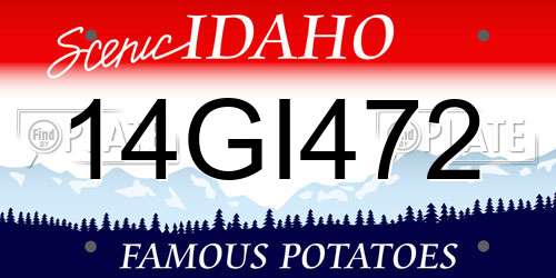 14GI472 Idaho License Plate
