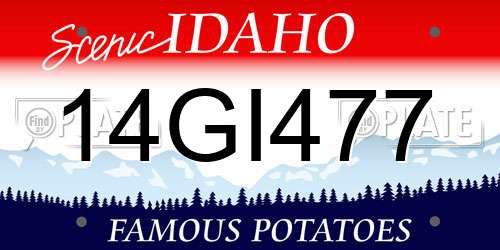 14GI477 Idaho License Plate
