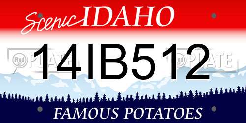 14IB512 Idaho License Plate