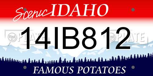 14IB812 Idaho License Plate